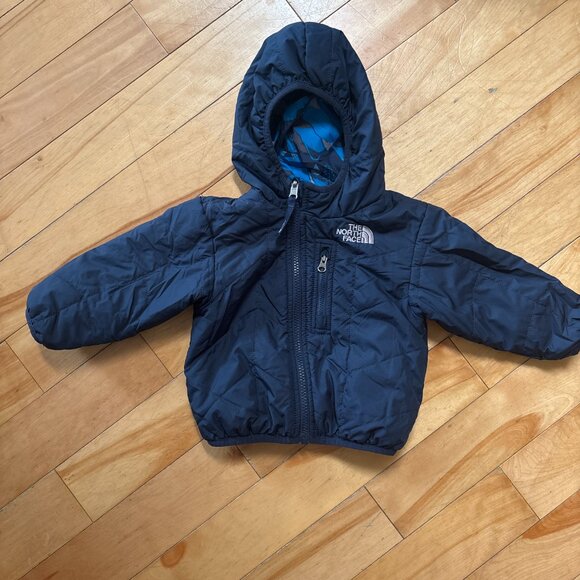 Northface Peritto Reversible Hooded Puffer Jacket 6-12 Months - Picture 2 of 2